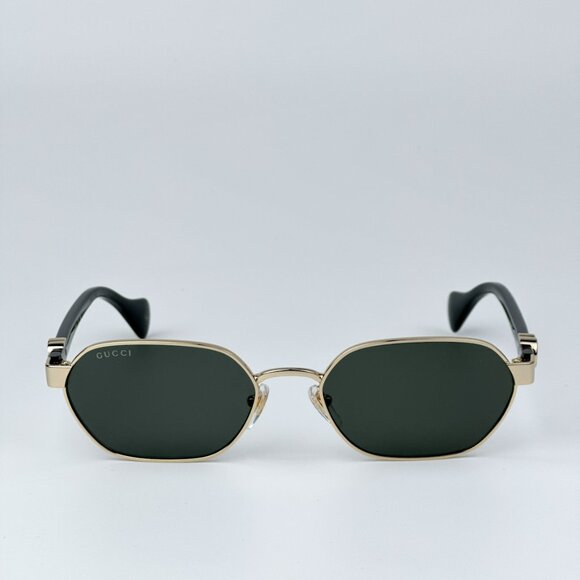 Gucci GG1593S 001 BRAND NEW Sunglasses Gold Grey Geometric Unisex - Picture 9 of 15